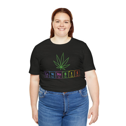 Cannabis Elemental Tee — Graphic Marijuana Leaf Science Shirt