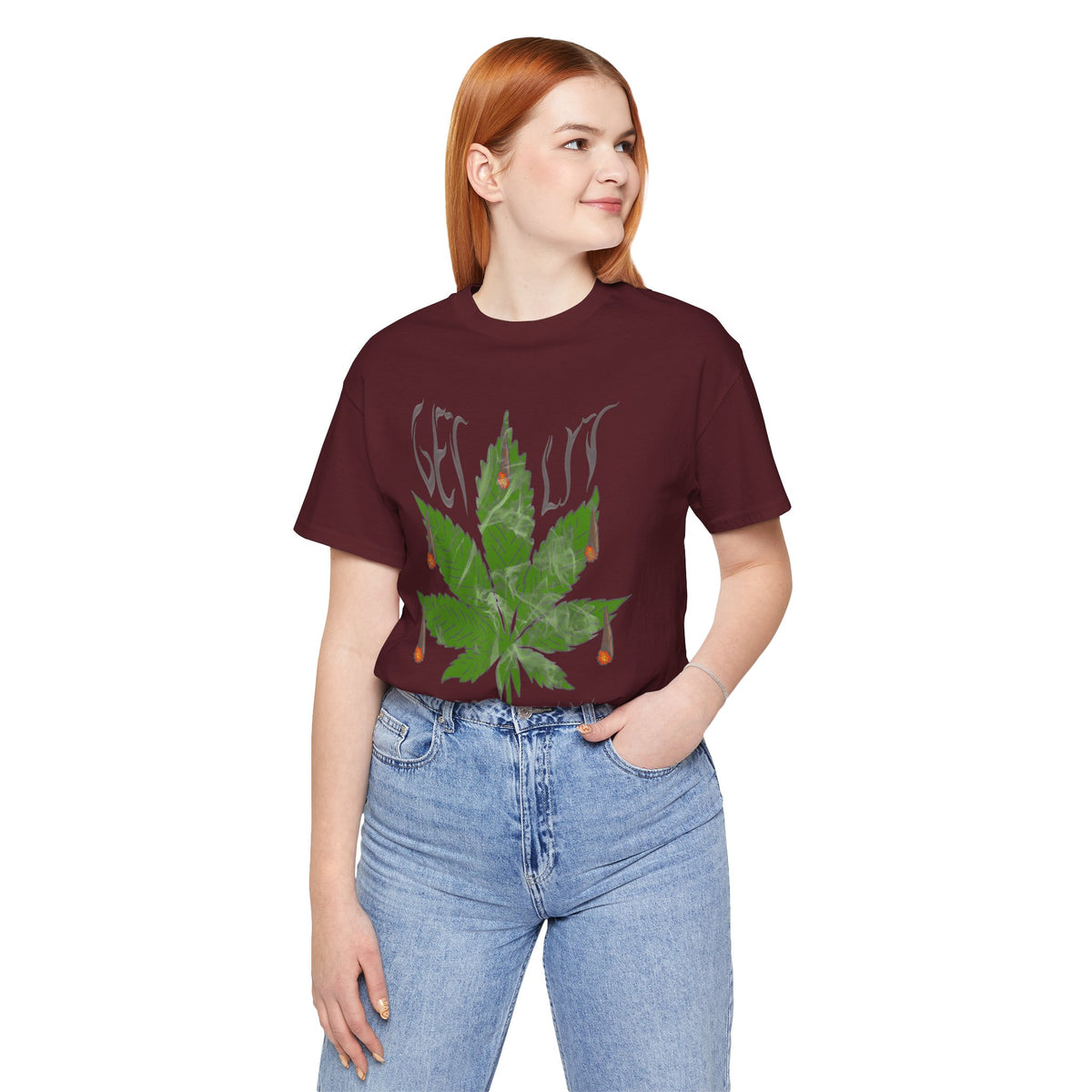 Merry Tijuana Cannabis Leaf Tee — 'Get Lit' Holiday Marijuana T-Shirt