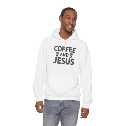 Coffee and Jesus Hoodie — Christian Faith Pullover for Coffee Lovers