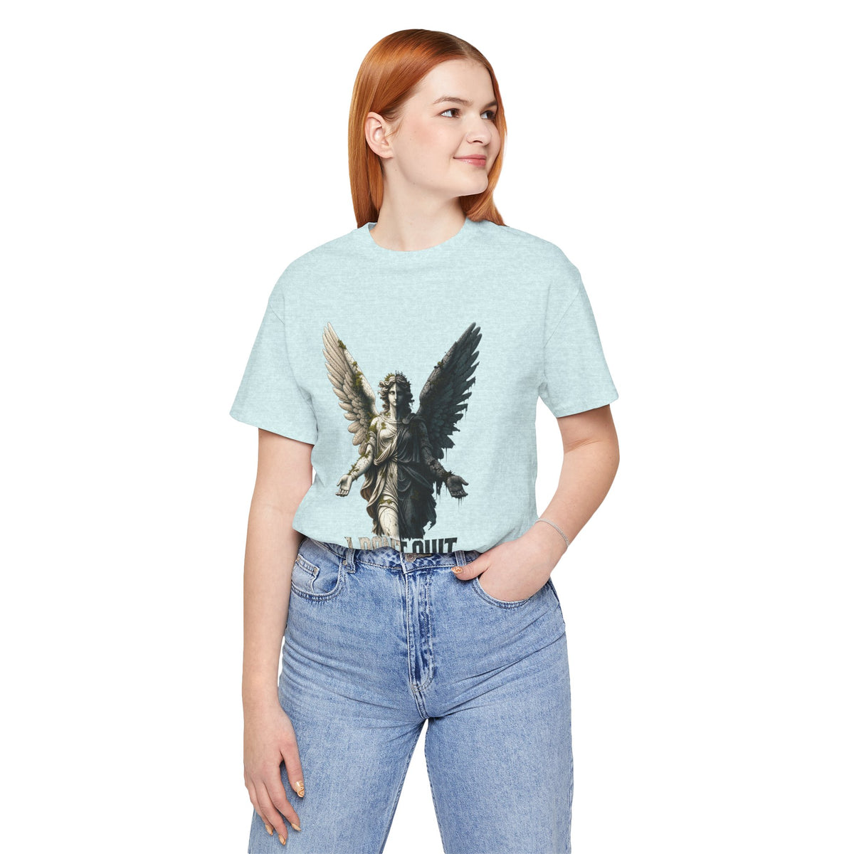 Angel Graphic Tee — 'The Last Angel' Illustrated Short Sleeve Shirt