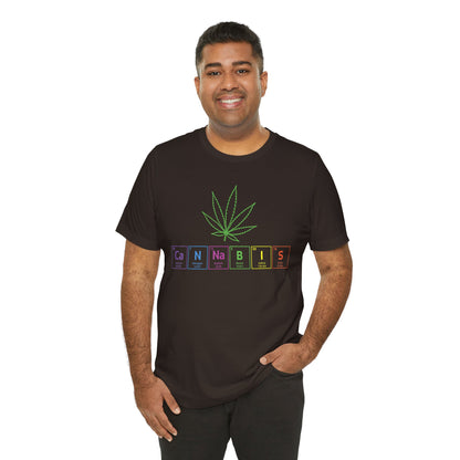 Cannabis Elemental Tee — Graphic Marijuana Leaf Science Shirt