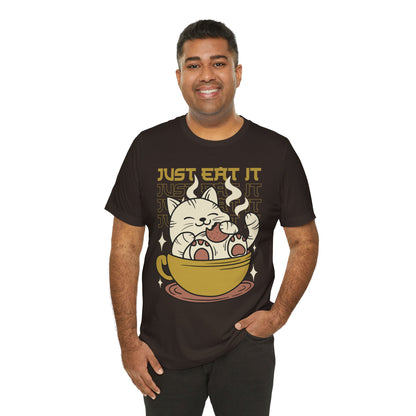 Just Eat It Cat Tee — Cute Kawaii Cat in Tea Cup T-Shirt