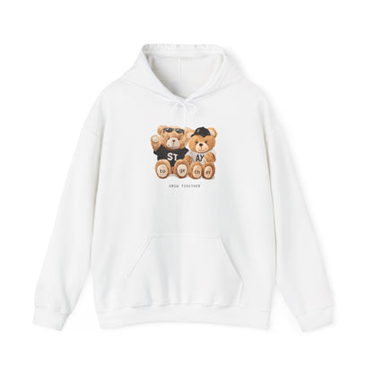 Teddy Bears 'STAY' Hoodie - Cute Couple Bear Graphic Sweatshirt