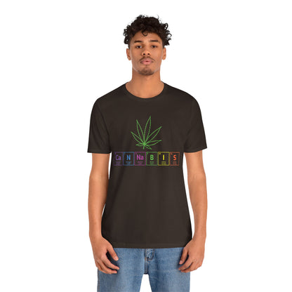 Cannabis Elemental Tee — Graphic Marijuana Leaf Science Shirt