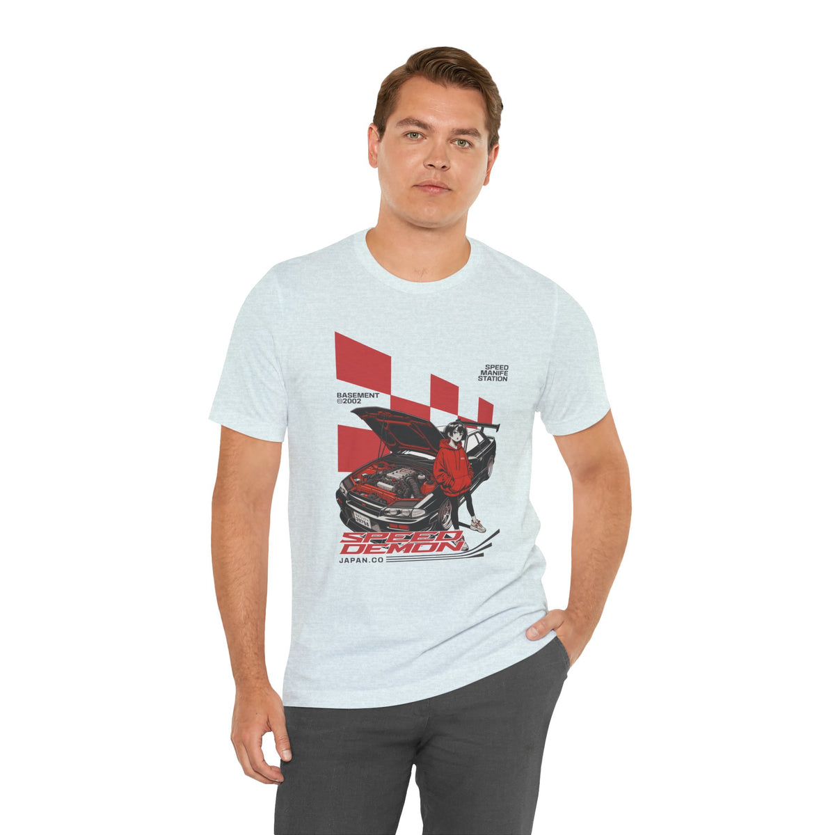 JDM Demon Street Racing T‑Shirt — Retro Car Anime Graphic Tee