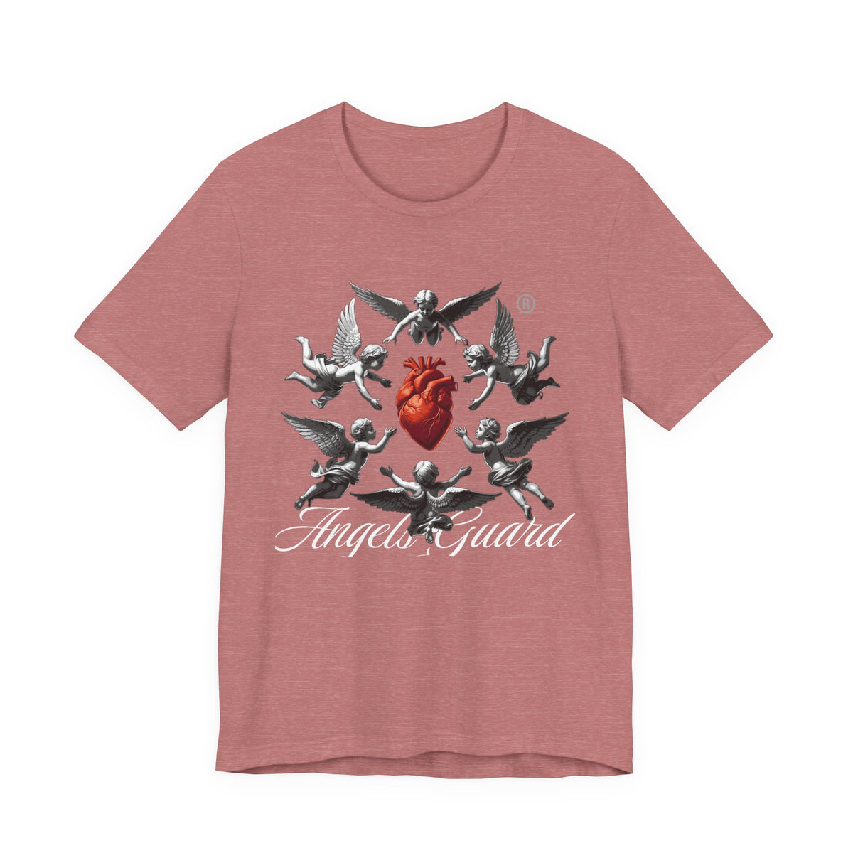 Angel Guard T‑Shirt — Sacred Heart & Cherub Graphic Tee