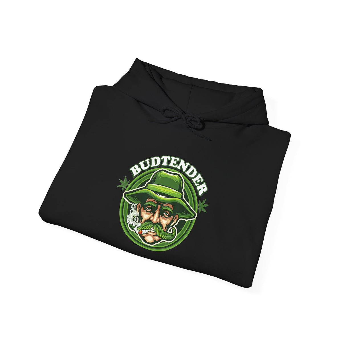 Budtender Graphic – Retro Smoking Stoner Hooded Sweatshirt
