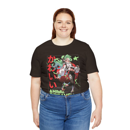 Anime Dreams Kawaii Tee — Neon Retro Anime Girl Graphic T-Shirt