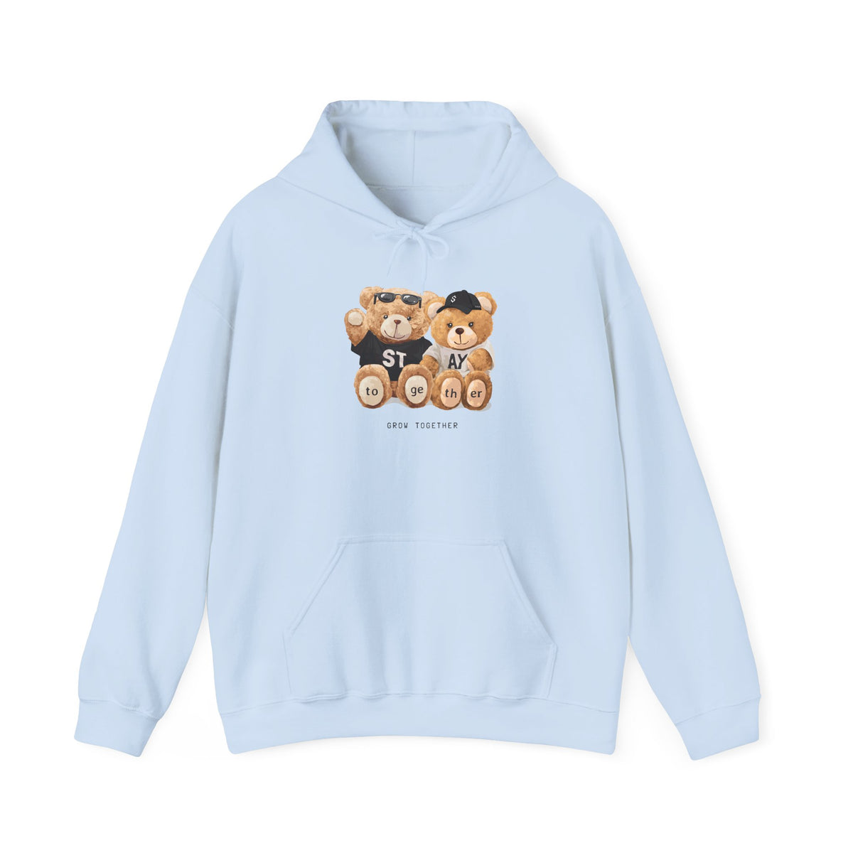 Teddy Bears 'STAY' Hoodie - Cute Couple Bear Graphic Sweatshirt