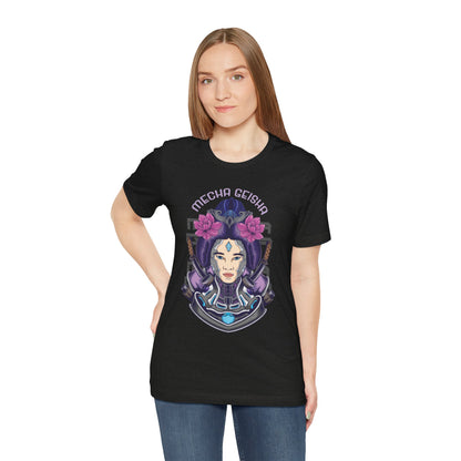 Mecha Geisha T-Shirt — Futuristic Asian-Inspired Graphic Tee
