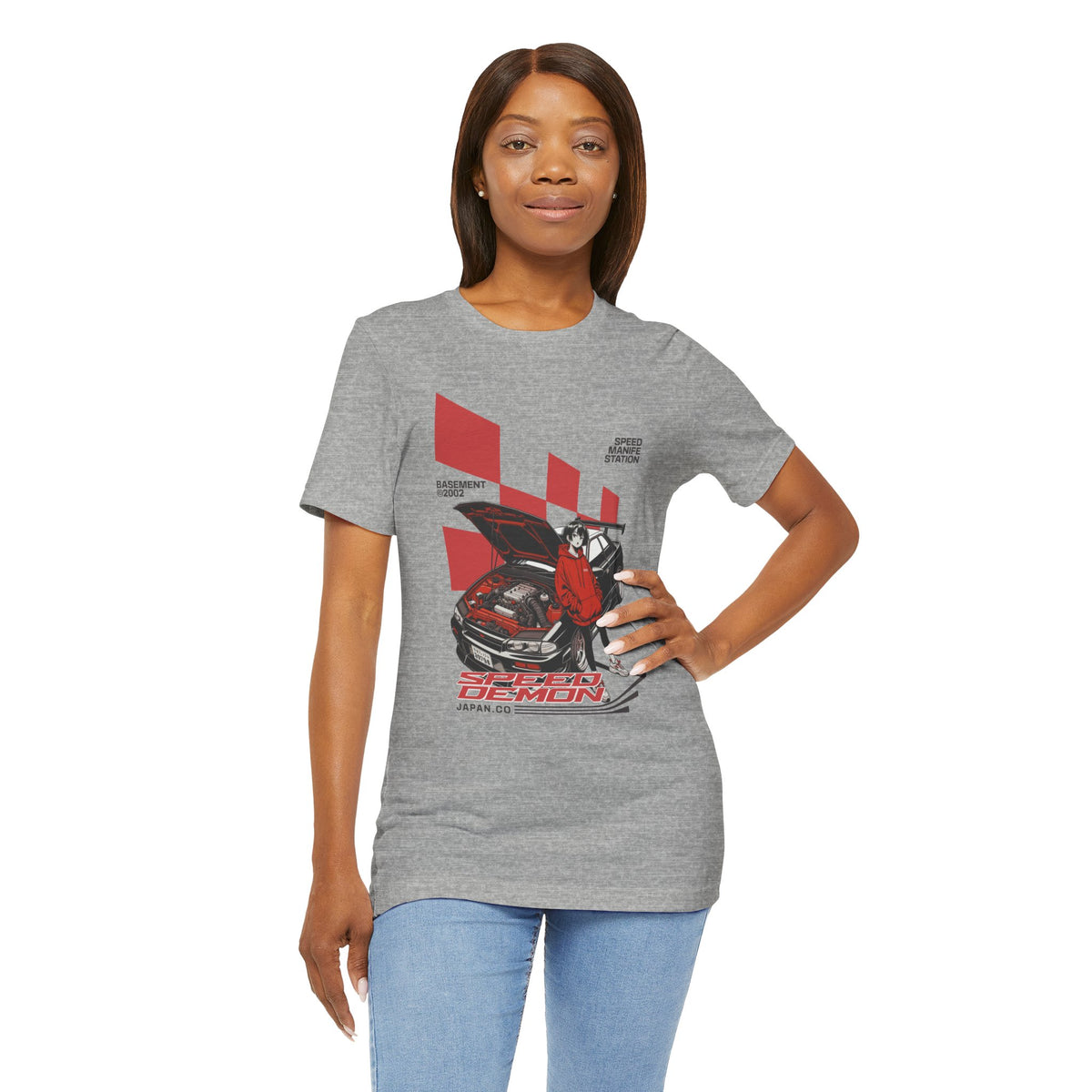 JDM Demon Street Racing T‑Shirt — Retro Car Anime Graphic Tee