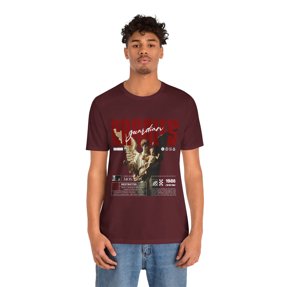 Guardian Angels Graphic Tee — 'Bodies' Vintage Statue Streetwear Shirt