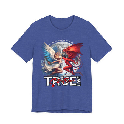 True Love Tee — Angel & Devil Heart Graphic T-Shirt