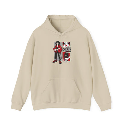 Anime Streetwear Red-Jacket Angel Hooded Sweatshirt