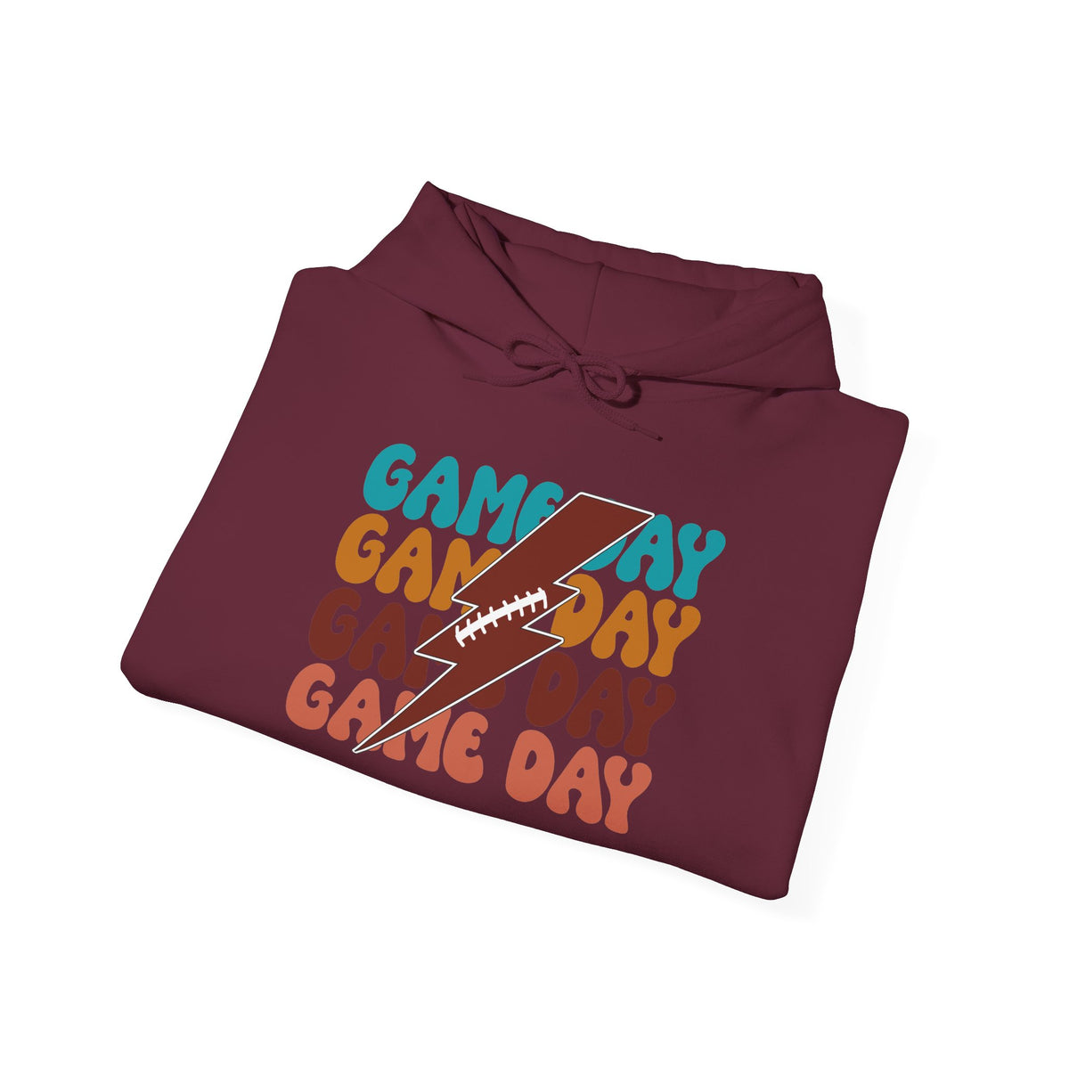 Football Thunderbolt Game Day boxy Graphic Tee