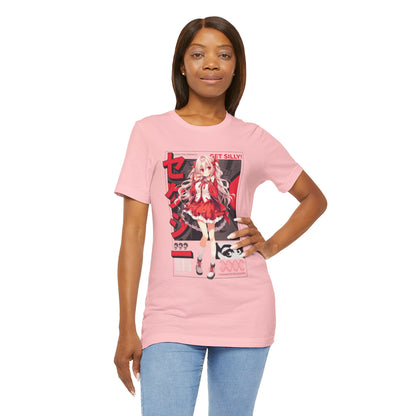 Anime Girl Graphic Tee — "Get Silly!" Red Harajuku Style T-Shirt