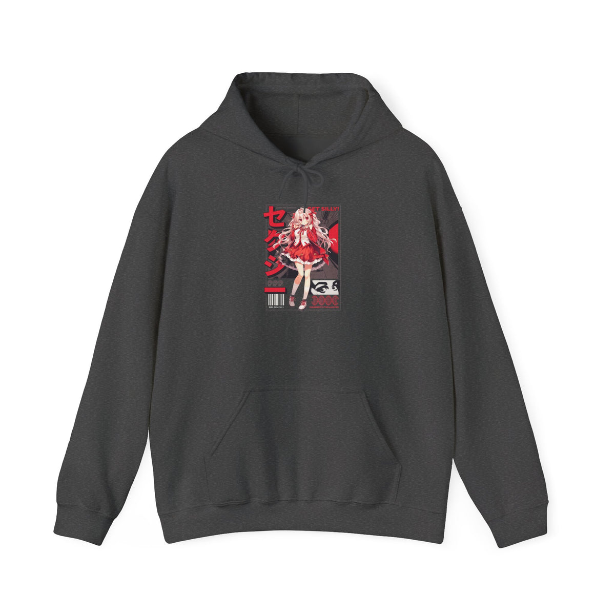 Anime Girl Graphic Hoodie — Red Retro Japanese Manga Design