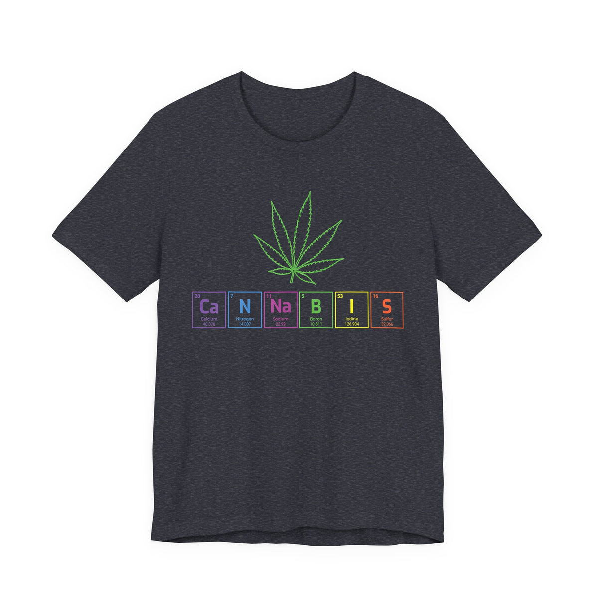Cannabis Elemental Tee — Graphic Marijuana Leaf Science Shirt