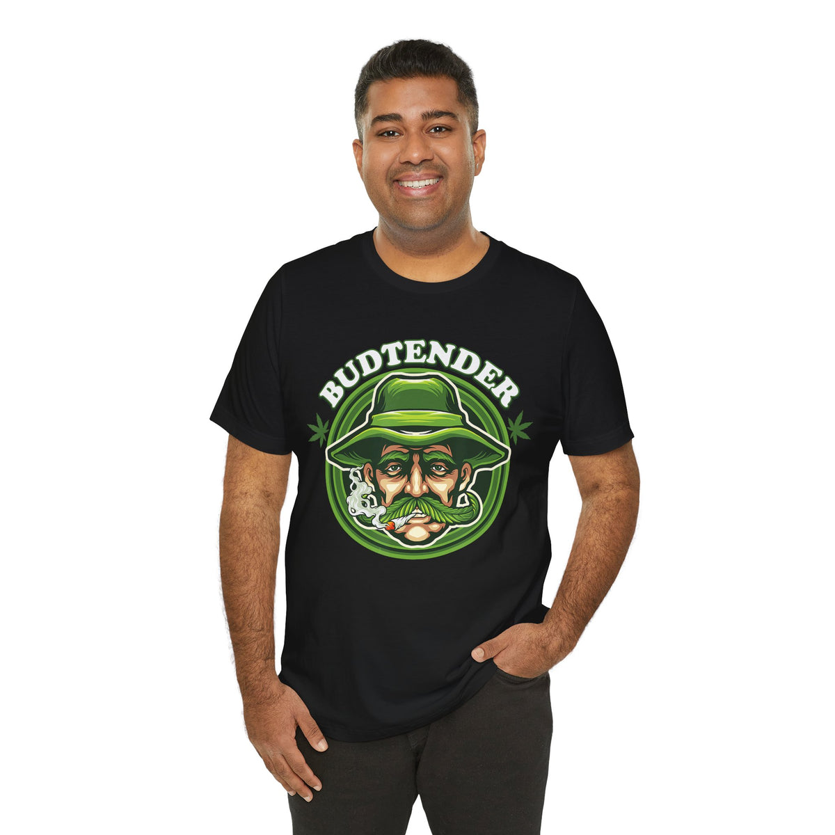 Budtender Graphic Tee – Retro Smoking Stoner Design