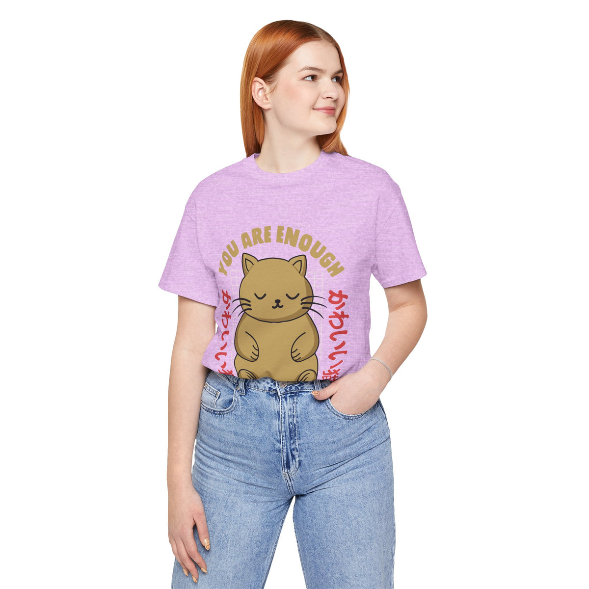 You Are Enough Cat T-Shirt — Kawaii Japanese Cute Cat Tee