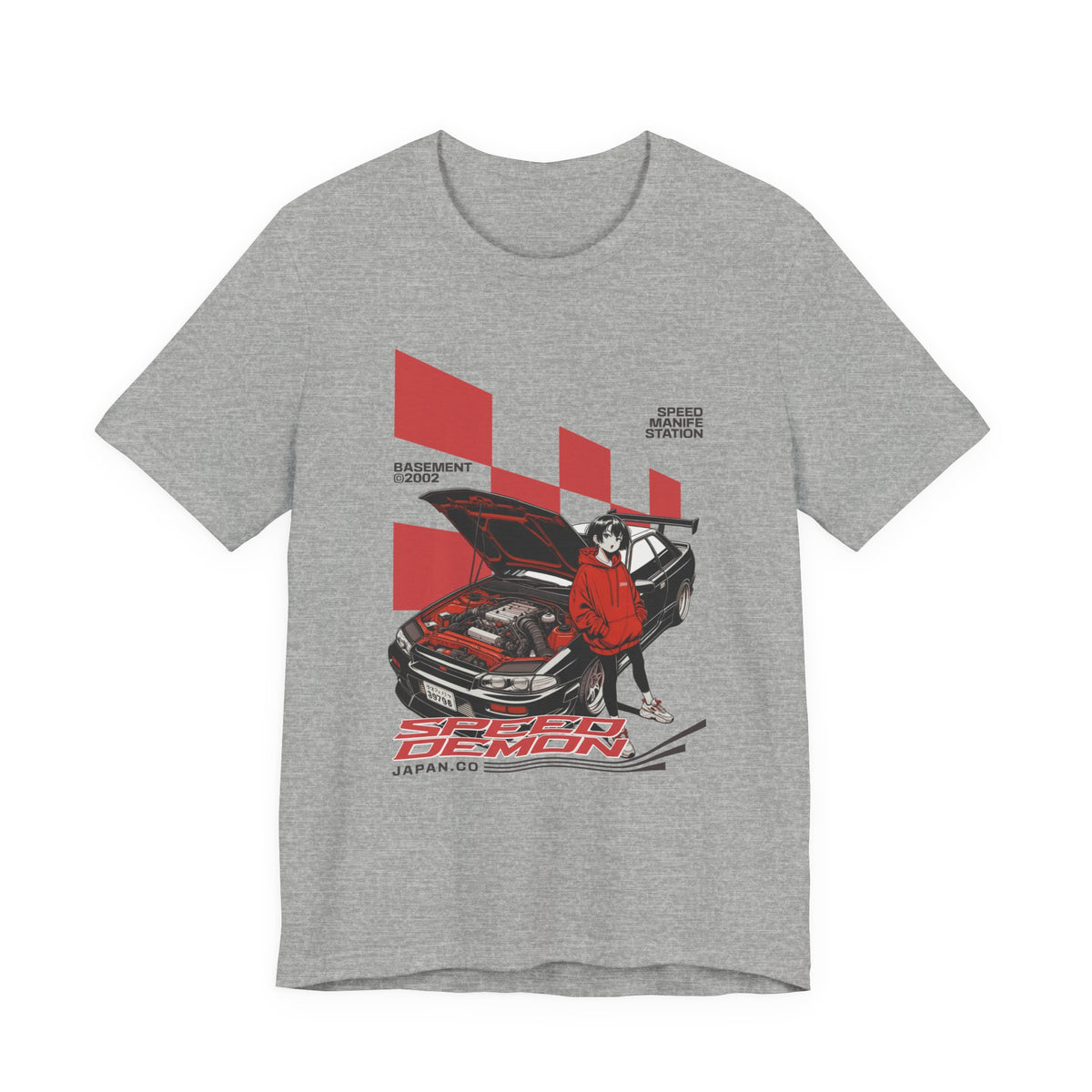 JDM Demon Street Racing T‑Shirt — Retro Car Anime Graphic Tee