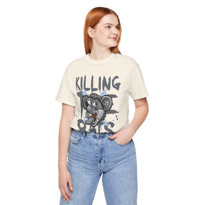 Killing Rats Graphic Tee – Edgy Cartoon Rat Skull Streetwear