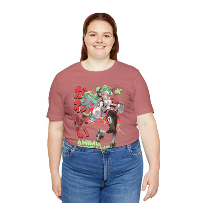 Anime Dreams Kawaii Tee — Neon Retro Anime Girl Graphic T-Shirt