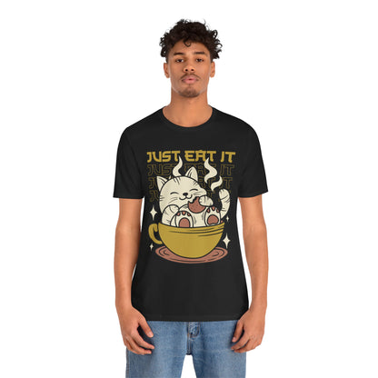 Just Eat It Cat Tee — Cute Kawaii Cat in Tea Cup T-Shirt