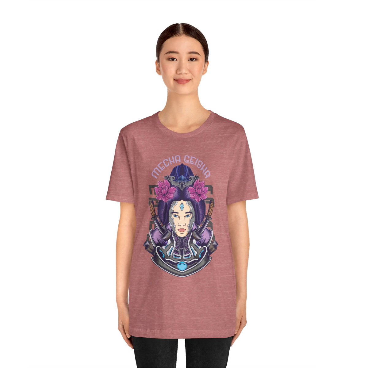 Mecha Geisha T-Shirt — Futuristic Asian-Inspired Graphic Tee