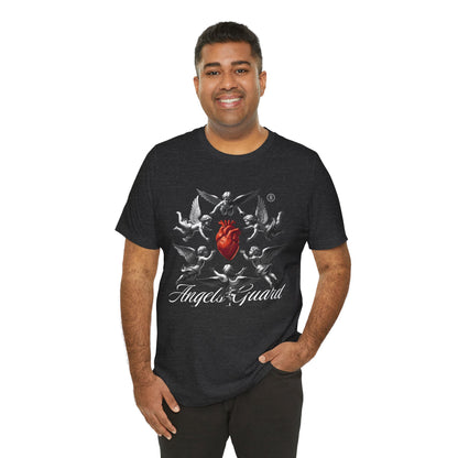 Angel Guard T‑Shirt — Sacred Heart & Cherub Graphic Tee