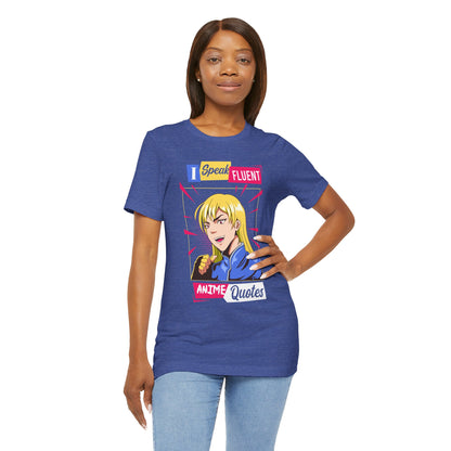 Anime Quotes T-Shirt — "I Speak Fluent Anime Quotes" Retro Manga Style Tee