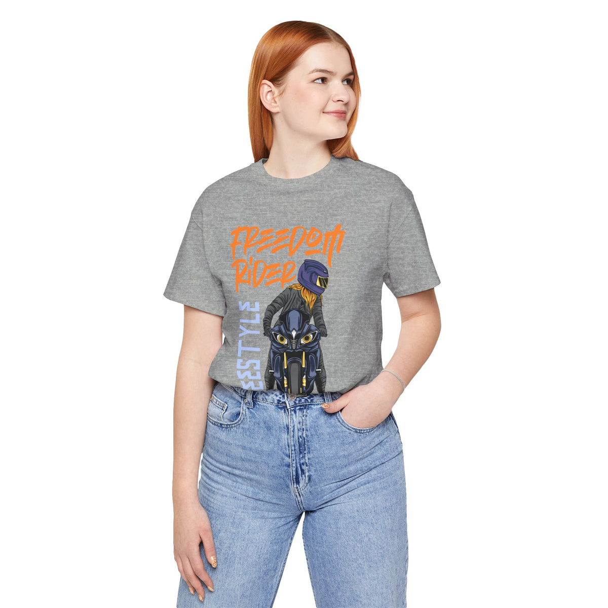Freedom Rider Motorcycle Tee – "Freedom Rider" Streetstyle Biker T-Shirt