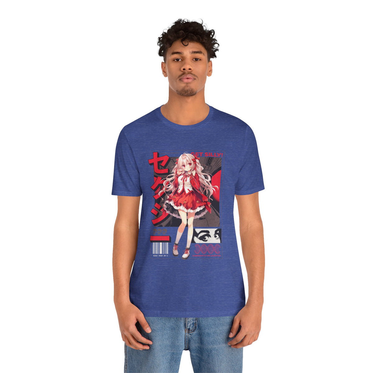 Anime Girl Graphic Tee — "Get Silly!" Red Harajuku Style T-Shirt
