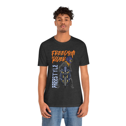 Freedom Rider Motorcycle Tee – "Freedom Rider" Streetstyle Biker T-Shirt