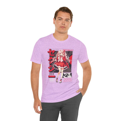 Anime Girl Graphic Tee — "Get Silly!" Red Harajuku Style T-Shirt