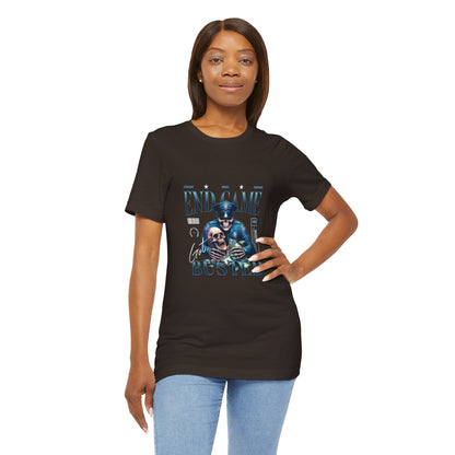 Endgame Got Busted Tee — Police Skull Graphic T-Shirt