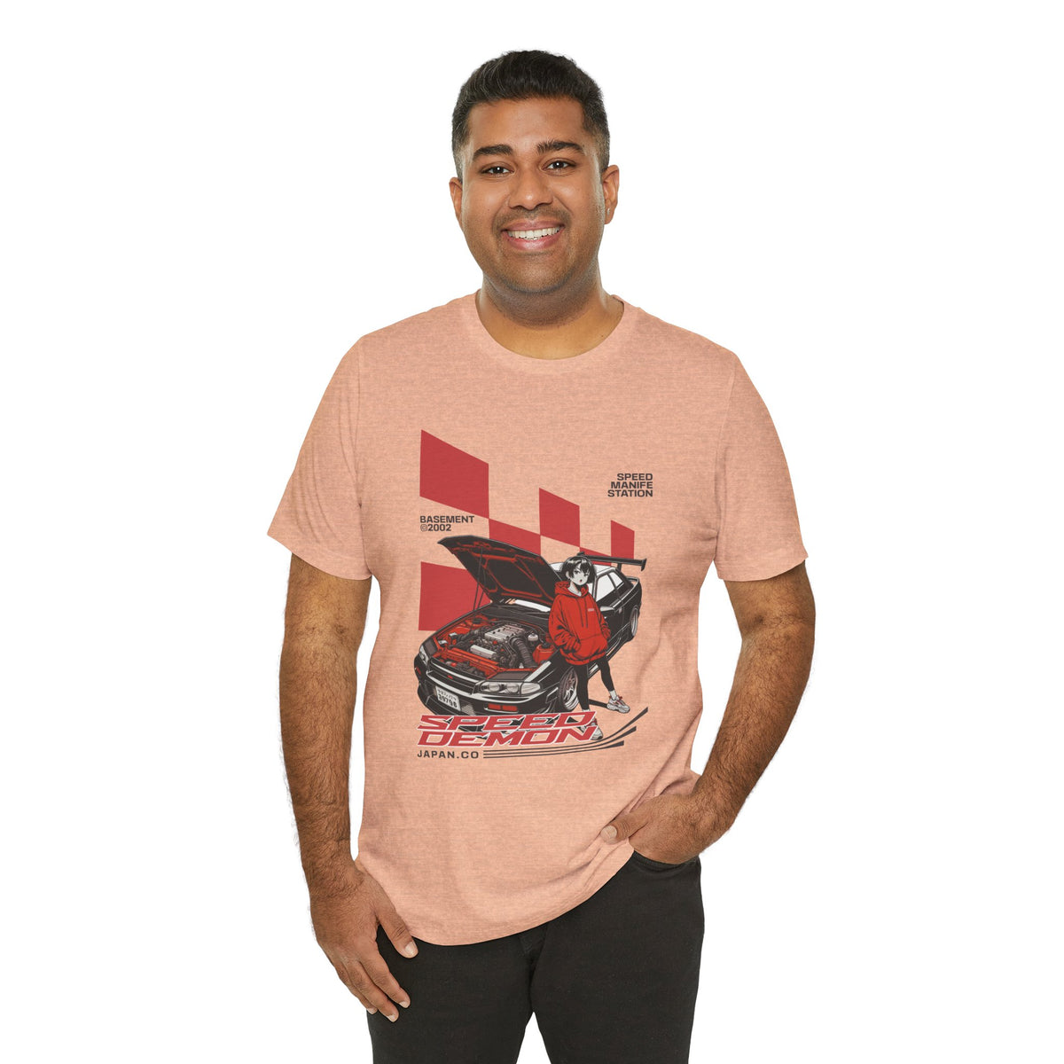 JDM Demon Street Racing T‑Shirt — Retro Car Anime Graphic Tee