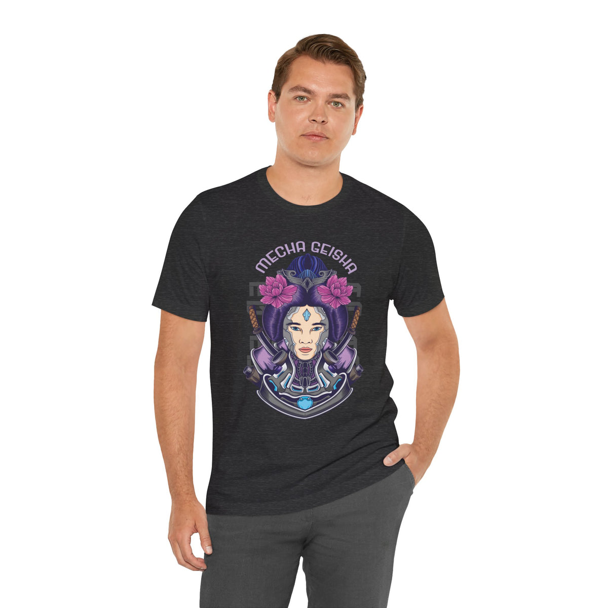 Mecha Geisha T-Shirt — Futuristic Asian-Inspired Graphic Tee