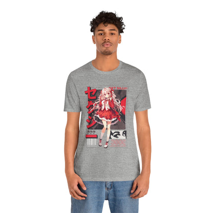 Anime Girl Graphic Tee — "Get Silly!" Red Harajuku Style T-Shirt