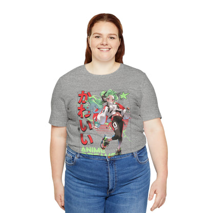 Anime Dreams Kawaii Tee — Neon Retro Anime Girl Graphic T-Shirt