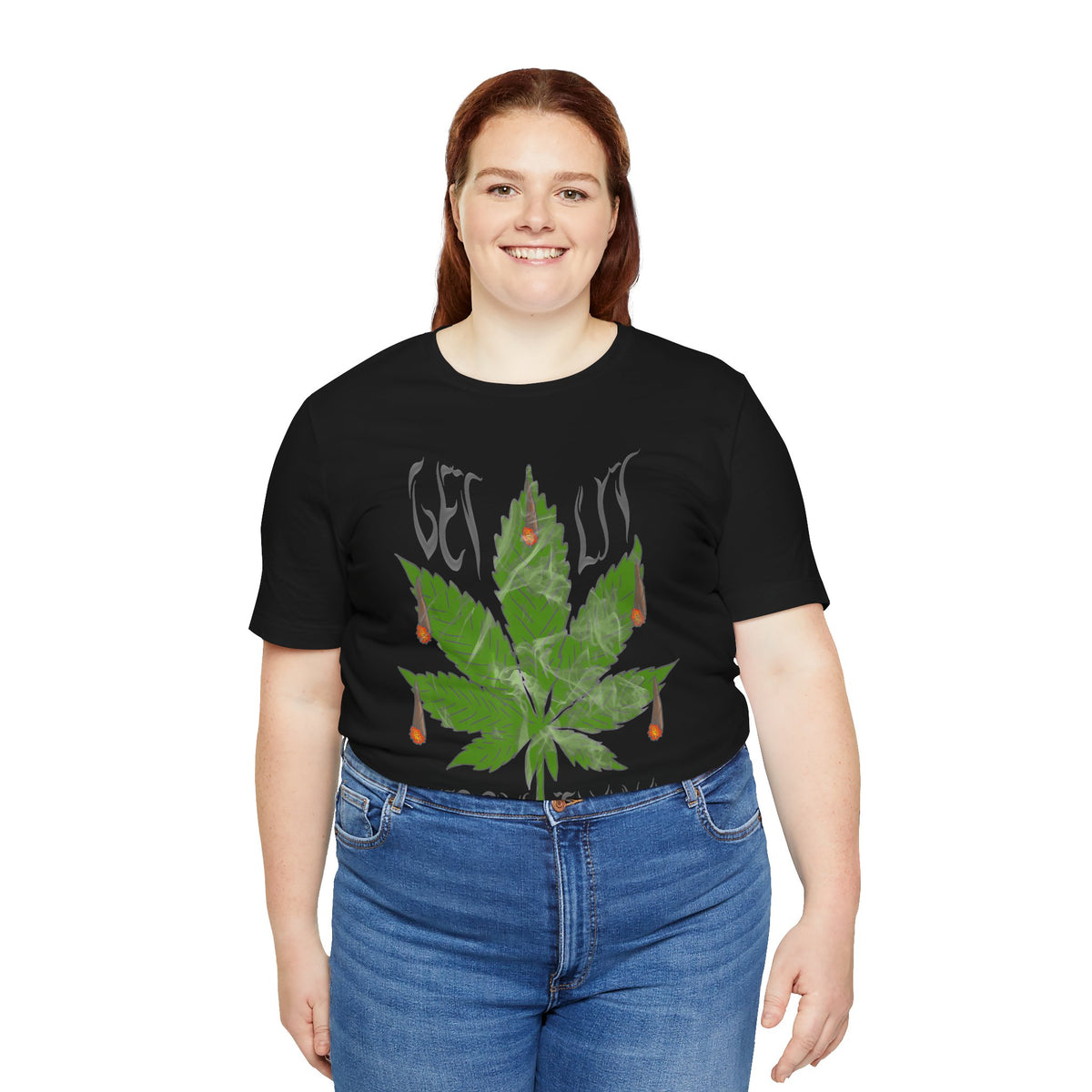 Merry Tijuana Cannabis Leaf Tee — 'Get Lit' Holiday Marijuana T-Shirt