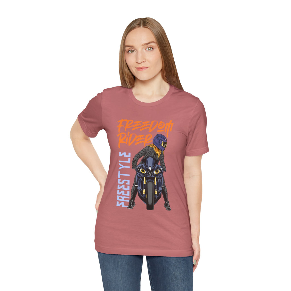 Freedom Rider Motorcycle Tee – "Freedom Rider" Streetstyle Biker T-Shirt