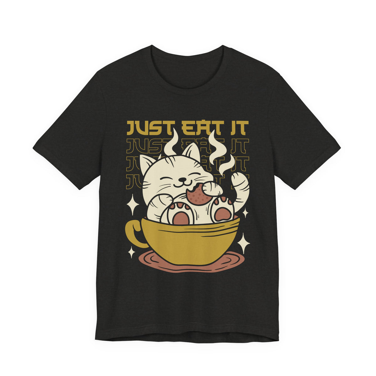 Just Eat It Cat Tee — Cute Kawaii Cat in Tea Cup T-Shirt