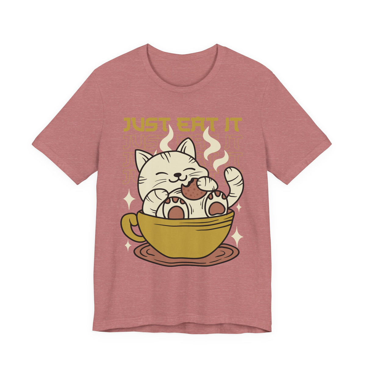 Just Eat It Cat Tee — Cute Kawaii Cat in Tea Cup T-Shirt