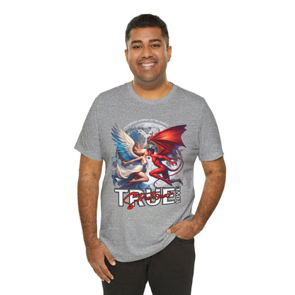 True Love Tee — Angel & Devil Heart Graphic T-Shirt