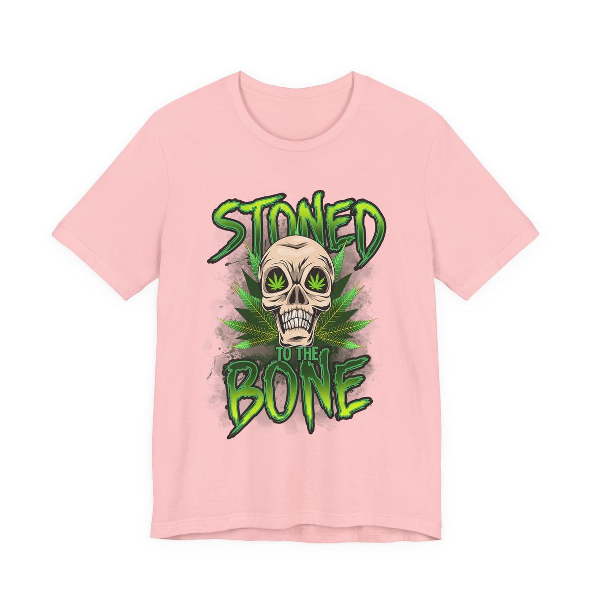 Stoned to the Bone Skull Tee — Cannabis Leaf Graphic T-Shirt