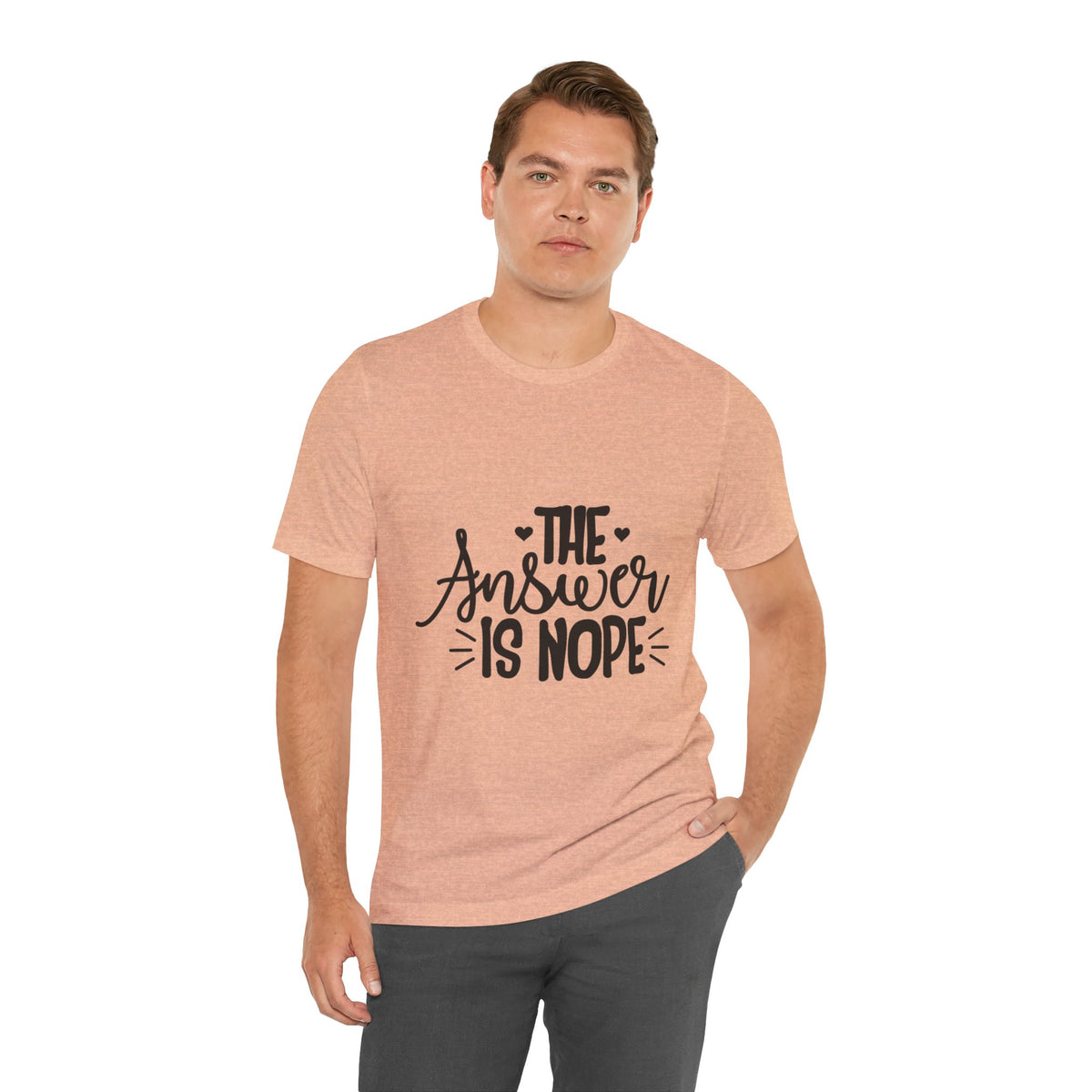 The Answer Is Nope Tee — Funny Graphic Short Sleeve Shirt