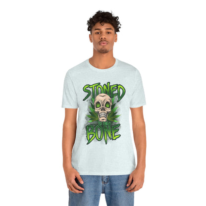 Stoned to the Bone Skull Tee — Cannabis Leaf Graphic T-Shirt