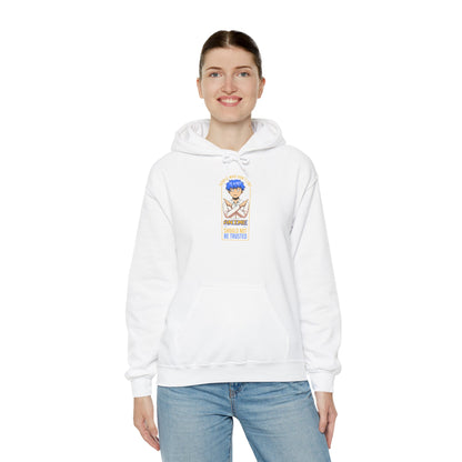 Anime Blue-Haired Character Hoodie — 'Promise to Be Trusted' Graphic Pullover