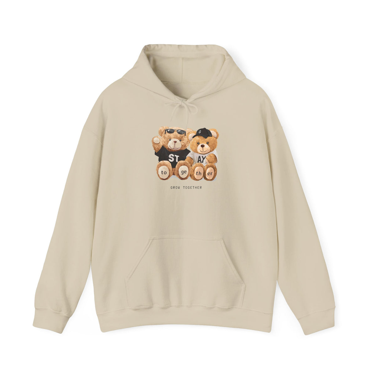 Teddy Bears 'STAY' Hoodie - Cute Couple Bear Graphic Sweatshirt